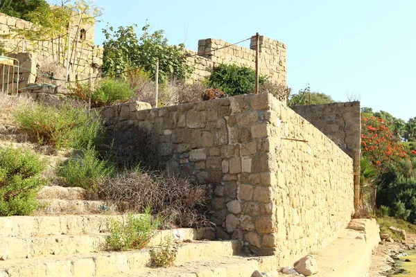 Ahziv Park Las Ruinas Antiguo Puerto Era Cruzada Las Orillas — Foto de Stock