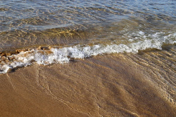 イスラエル国家の北の地中海のさびれた海岸 — ストック写真