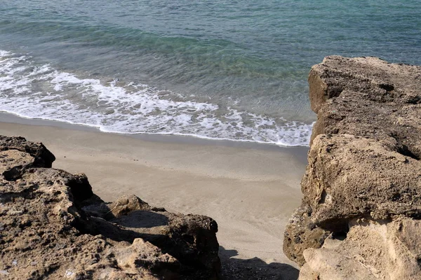 Côte Déserte Mer Méditerranée Nord État Israël — Photo