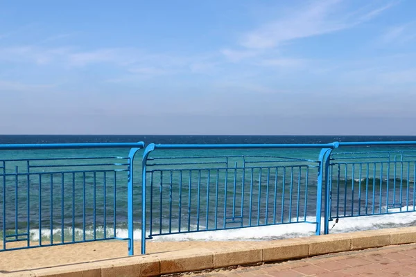Fence City Park Shores Mediterranean Sea North Israel — Stock Photo, Image