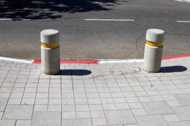 İsrail 'in büyük bir şehrinde şehir kaldırımı 