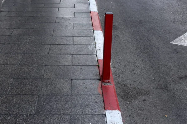 Trottoir Urbain Dans Une Grande Ville Israël — Photo