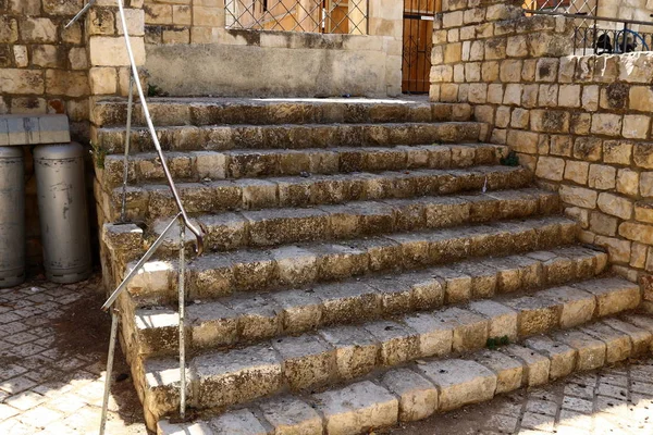 Schody Schody Dużym Mieście Izraelu — Zdjęcie stockowe