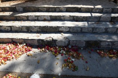 İsrail 'in büyük bir şehrinde merdivenler ve basamaklar 