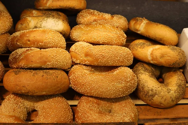 Brot Backwaren Und Orientalische Süßigkeiten Werden Einem Geschäft Israel Verkauft — Stockfoto