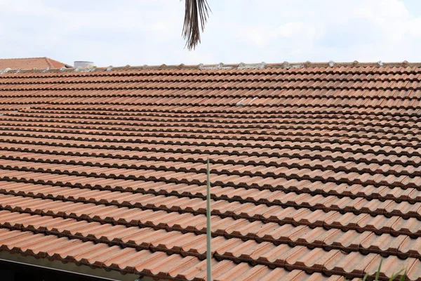 Roof Upper Structure Building Which Serves Protect Atmospheric Precipitation — Stock Photo, Image