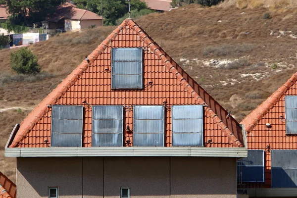 Dak Bovenste Structuur Van Het Gebouw Die Dient Ter Bescherming — Stockfoto