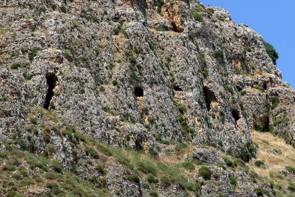 Textura Rocas Piedras Primer Plano Parque Ciudad Norte Israel — Foto de Stock