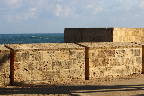 Mura Della Fortezza Della Città Vecchia Acri Acri Una Delle — Foto Stock