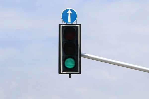 Sinalização Rodoviária Sinalização Informação Instalada Estradas Parques Israel — Fotografia de Stock