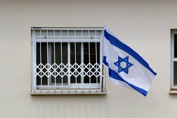 Small Window Big City Israel Architectural Details Construction Israel — Stock Photo, Image