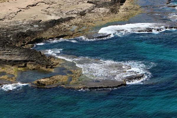 Mediterranean Coast North State Israel People Visible All Self Isolation — Stock Photo, Image