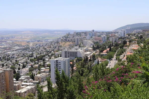 Hajfa Jest Portowym Miastem Wybrzeżu Morza Śródziemnego Północy Izraela Gorące — Zdjęcie stockowe