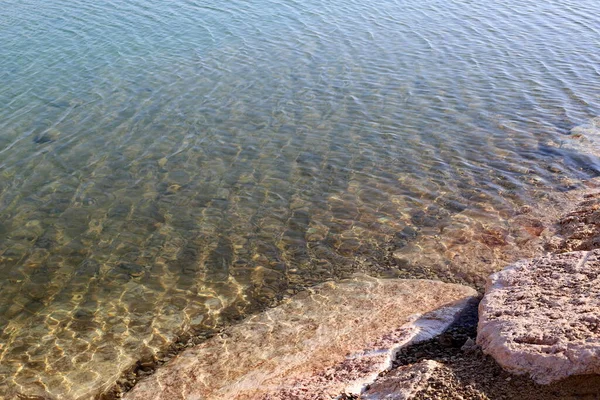 Blick Auf Die Küste Toten Meer Israel Auf Der Gegenüberliegenden — Stockfoto