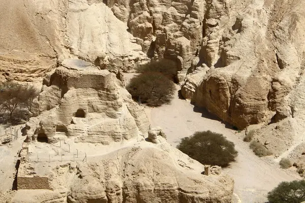 Paisagem Montanhosa Deserto Judeia Nas Margens Mar Morto Israel Verão — Fotografia de Stock