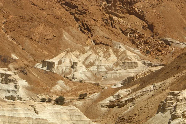 Горный Пейзаж Иудейской Пустыне Берегу Мертвого Моря Израиле Жаркое Лето — стоковое фото