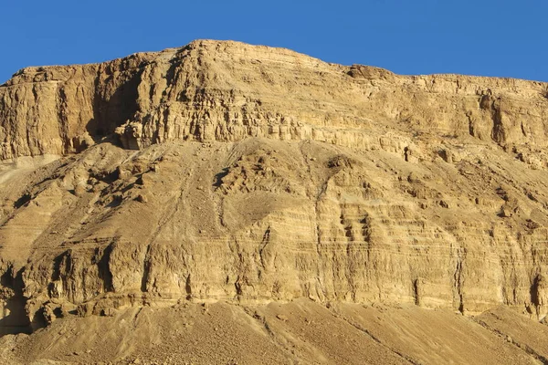 Bergslandskap Den Judiska Öknen Stranden Döda Havet Israel Varm Sommar — Stockfoto