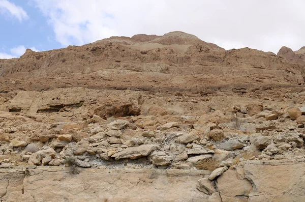 Paysage Montagneux Dans Désert Judée Sur Les Rives Mer Morte — Photo