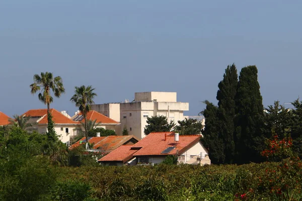 Landscape Small Town Mountains North Israel Hot Summer Israel — Stock Photo, Image