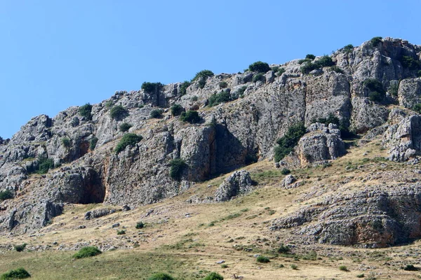 Srail Devletindeki Dağların Manzarası Srail Sıcak Yaz — Stok fotoğraf