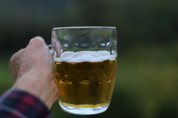 Холодное Свежее Пиво Стакане — стоковое фото