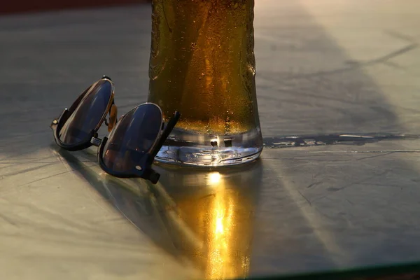 Cerveja Fria Fresca Copo — Fotografia de Stock