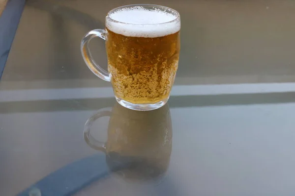 Cerveza Fría Fresca Vaso —  Fotos de Stock