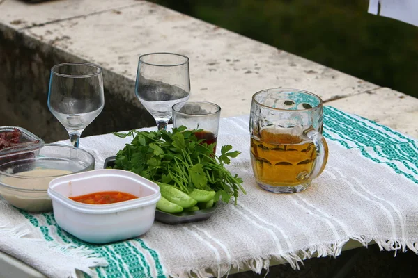 Cold Fresh Beer Glass — Stock Photo, Image