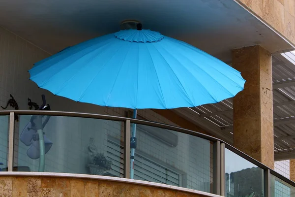 umbrella in a city park on the Mediterranean Sea in northern Israel