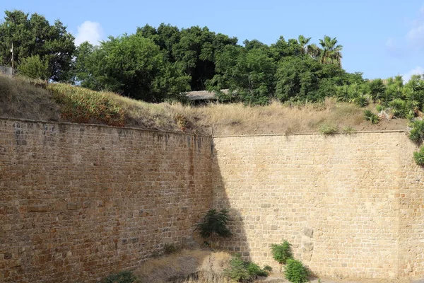 Fortress Wall Ruins Ancient Fortress Crusaders Hospitallers Northern Israel — Stock Photo, Image