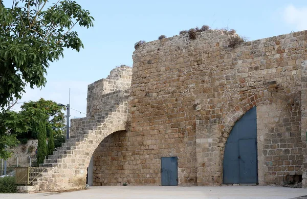 Τείχη Φρουρίου Ερείπια Αρχαίου Φρουρίου Των Σταυροφόρων Και Των Νοσοκομείων — Φωτογραφία Αρχείου