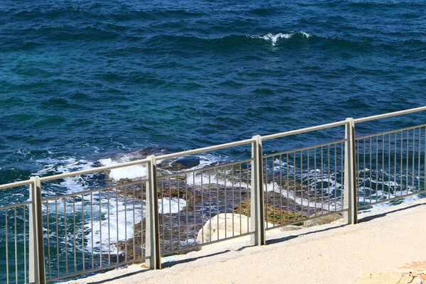 Cerca Segurança Parque Cidade Costa Mediterrânea Norte Israel — Fotografia de Stock