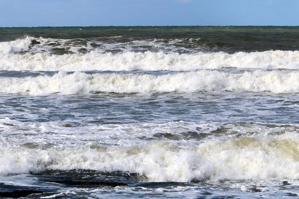 Medelhavets Övergivna Kust Norra Delen Staten Israel — Stockfoto