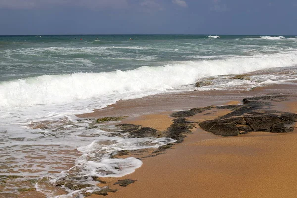 Medelhavets Övergivna Kust Norra Delen Staten Israel — Stockfoto