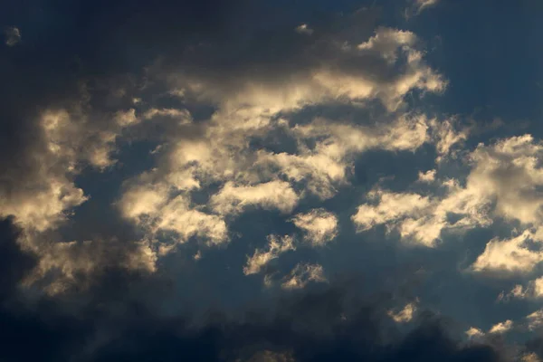 Black Storm Clouds Morning Sky Mediterranean Northern Israel — Stock Photo, Image