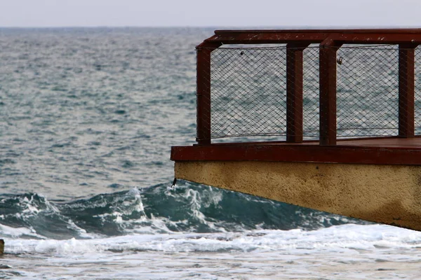 Ligplaats Voor Ligboten Boten Een Zeehaven Noord Israël — Stockfoto