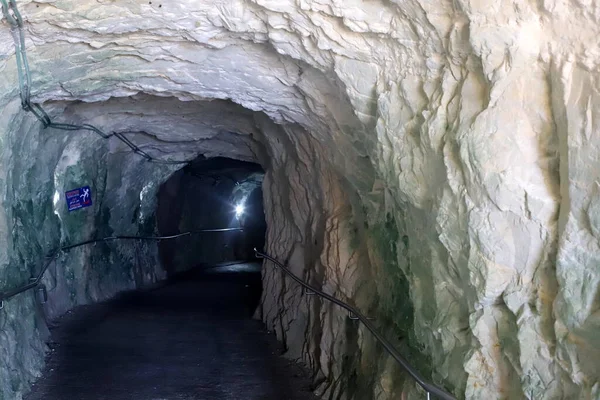 Unterirdische Grotten Rosch Hanikra Norden Israels Ufer Des Mittelmeeres — Stockfoto