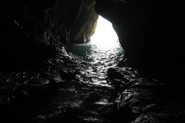Подземные Пещеры Рош Ханикра Севере Израиля Берегу Средиземного Моря — стоковое фото