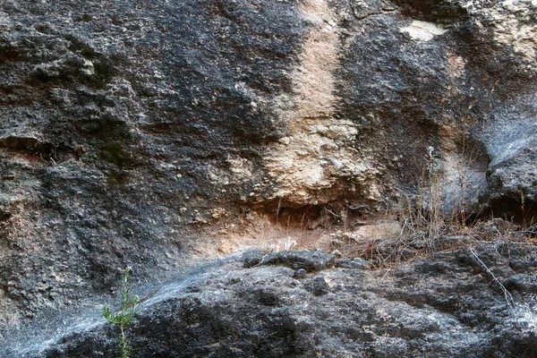 texture of stones and rocks close-up in the mountains in northern Israel