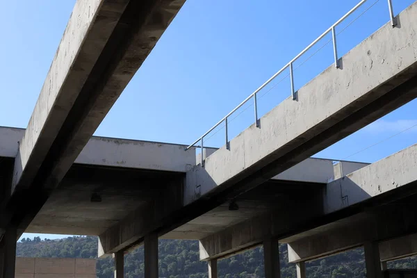 Detalhes Arquitetônicos Abstratos Construção Israel Formas Geométricas Construção Edifícios — Fotografia de Stock