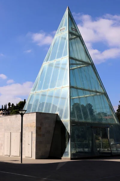 以色列建筑的建筑细节摘要 建筑中的几何形状 — 图库照片