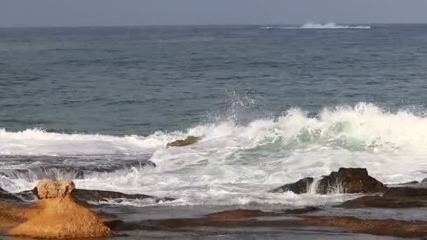 Costa Mediterranea Nel Nord Israele — Video Stock