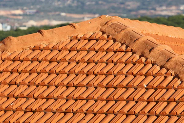 Fragment Tiled Roof Architectural Details Housing Israel — Stock Photo, Image