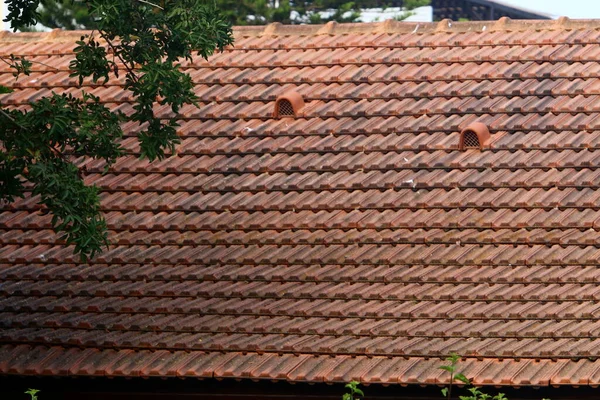 Egy Cserepes Tető Töredéke Izraeli Lakások Építészeti Részletei — Stock Fotó