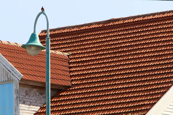 Fragment Tiled Roof Architectural Details Housing Israel — Stock Photo, Image