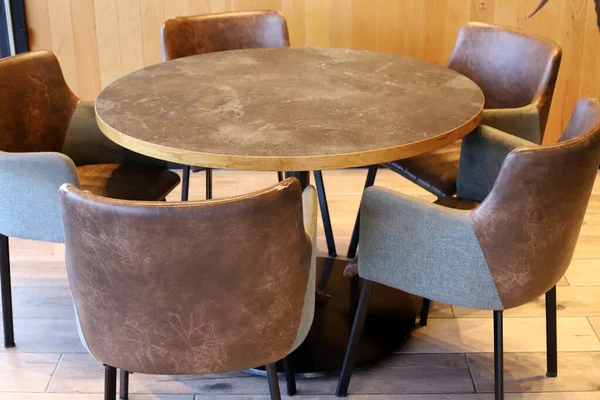 Chairs Tables Non Working Cafe Closed Covid Pandemic — Stock Photo, Image