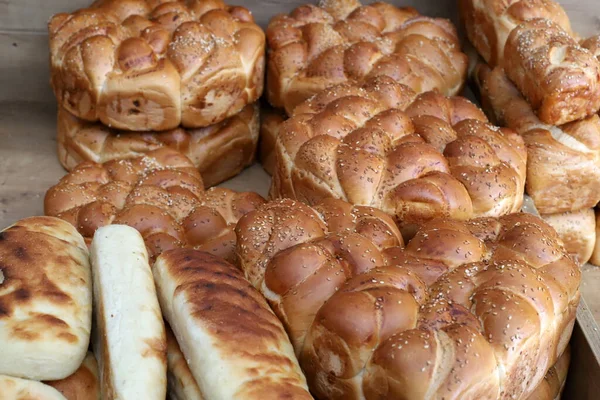 Bread Baked Goods Sold Grocery Store Israel — Stock Photo, Image