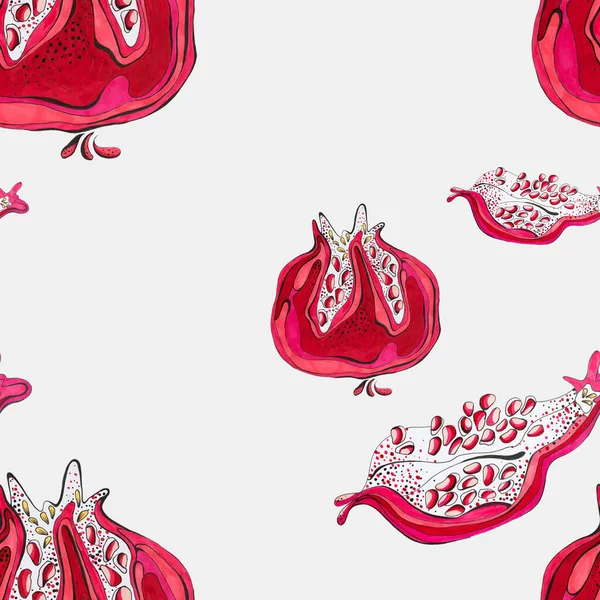 - Nar. Tekstil ve kağıt tasarımı için kusursuz desen.