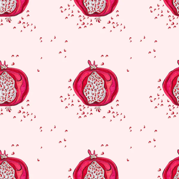 - Nar. Tekstil ve kağıt tasarımı için kusursuz desen.