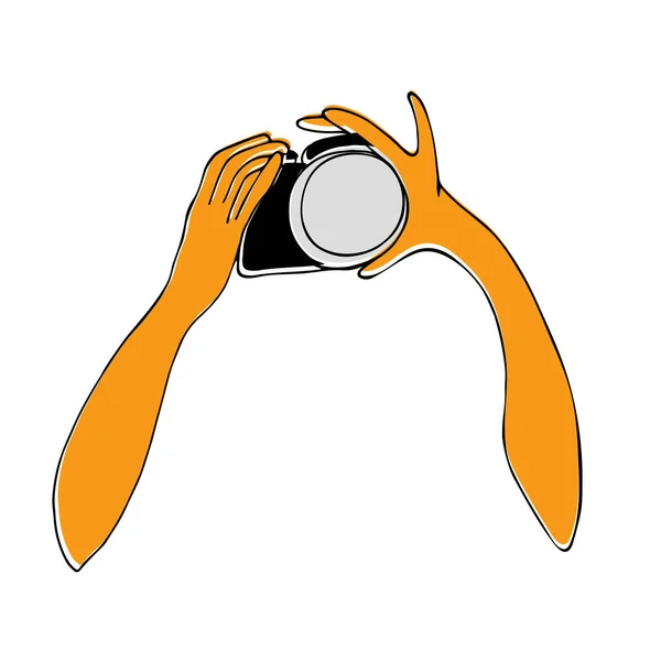 Fotoğrafçılık hayatı. Fotoğraf makinesi. Fotoğraf illüstrasyonu.